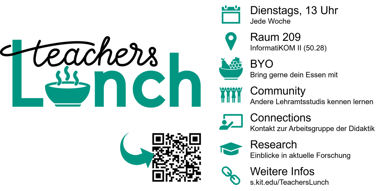 Logo Teachers Lunch mit den Infos aus dem Begleittext